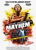 Mayhem 2017 película escenas de desnudos