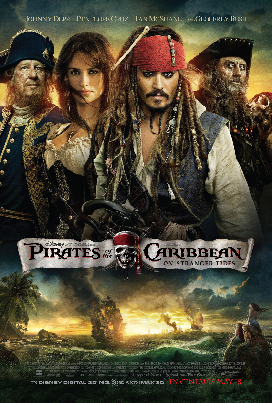 Pirates of the Caribbean: On Stranger Tides 2011 película escenas de desnudos